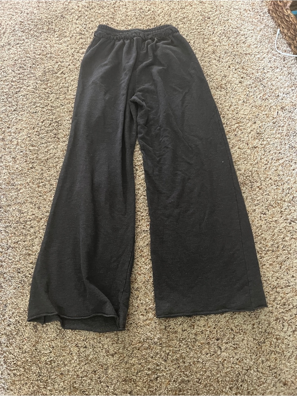 Wide-Leg Black washed looking Lounge Pants